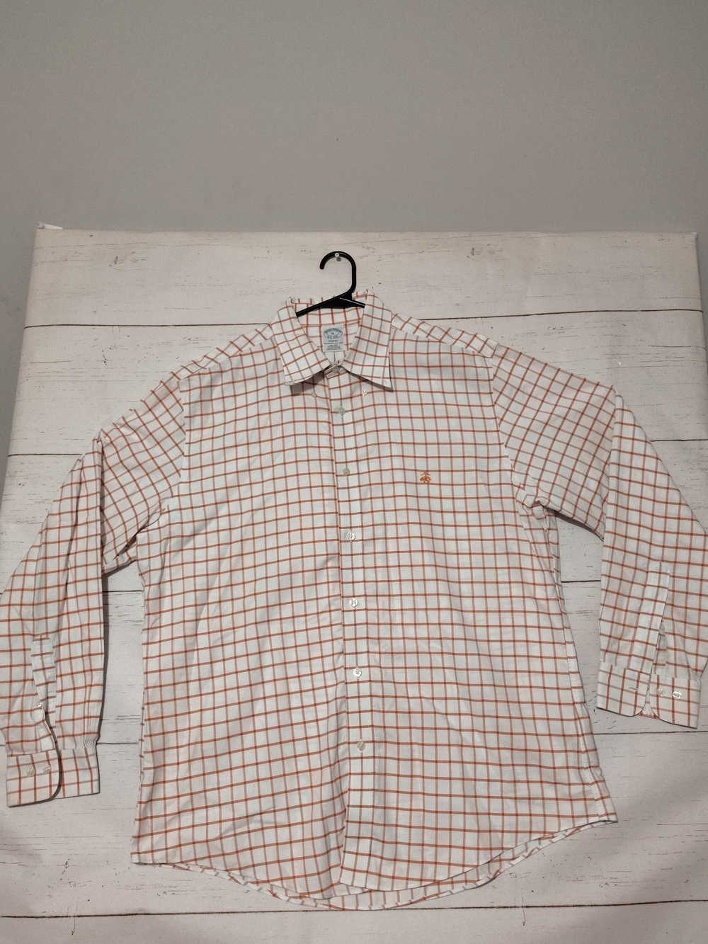 Brooks Brothers Regent Men's Dress Shirt XL 18.5 34/35 Check Cotton Non-Iron